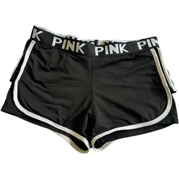 PINK Victoria's Secret Black Athletic Shorts with Dolphin Hem - Picture 2 of 6